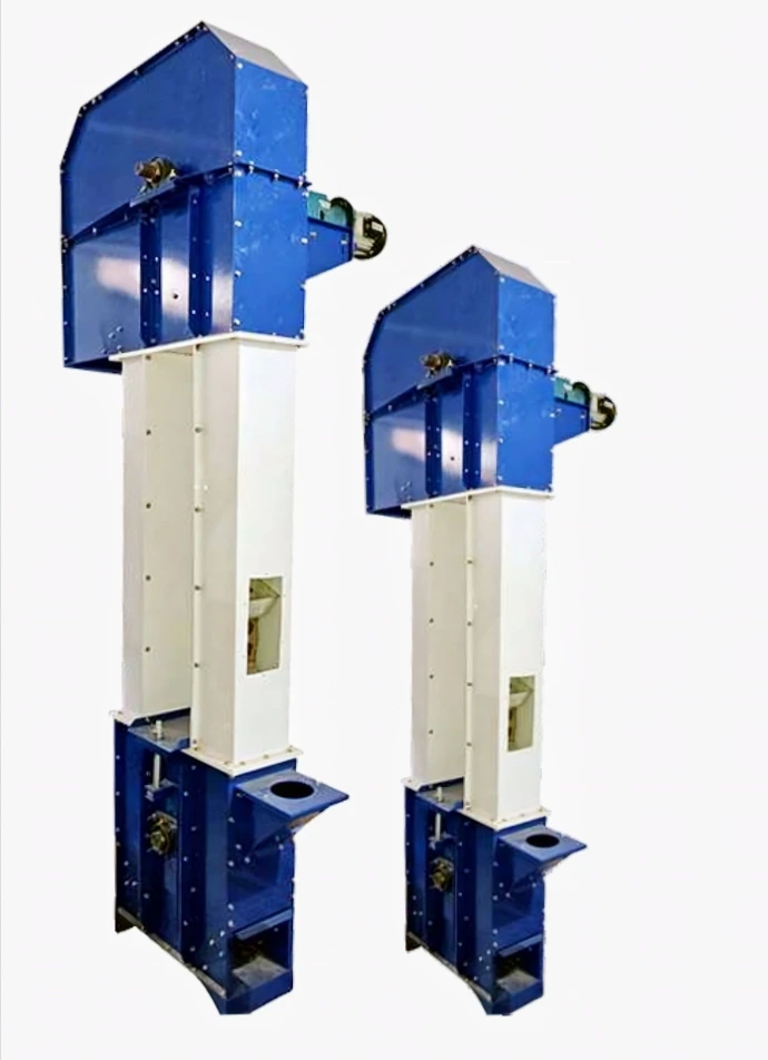 Bucket elevator for vertical conveying of rice and grain materials