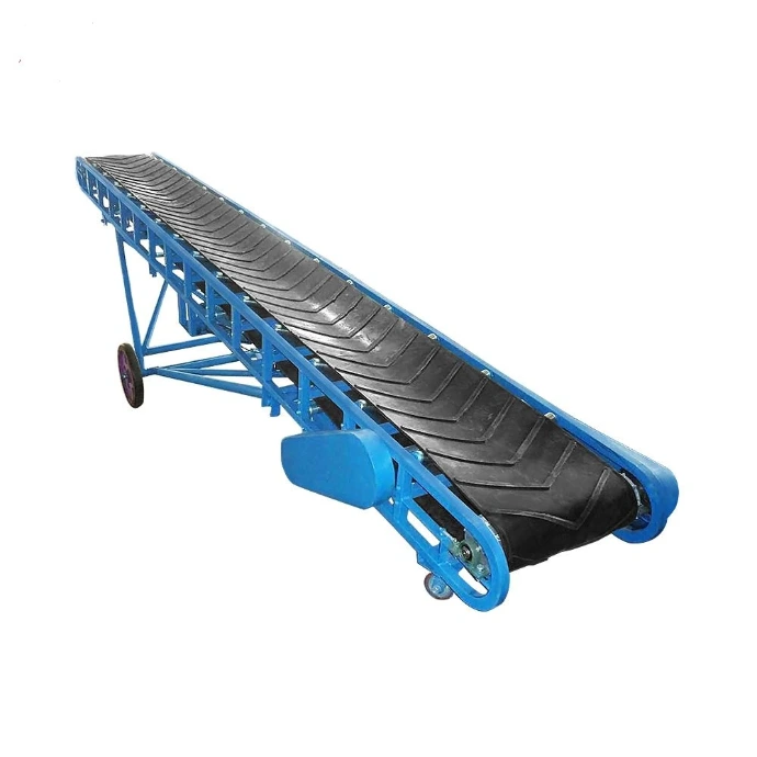 Belt conveyor system for smooth transportation of rice and grain materials