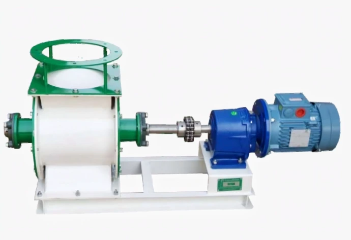 Airlock rotary valve for controlled airflow in grain processing systems